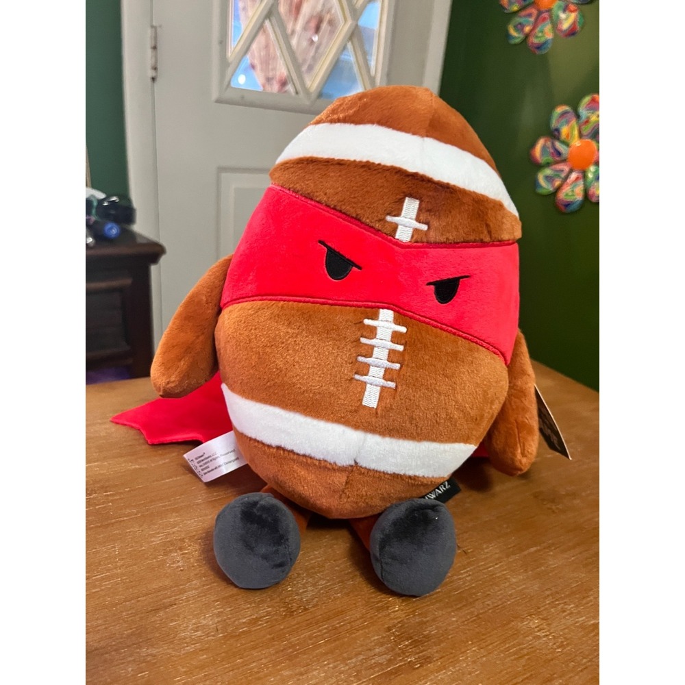 FAO  Schwartz 12" Heroes Of The Game Caped Ninja End Zone Football Plush NWT